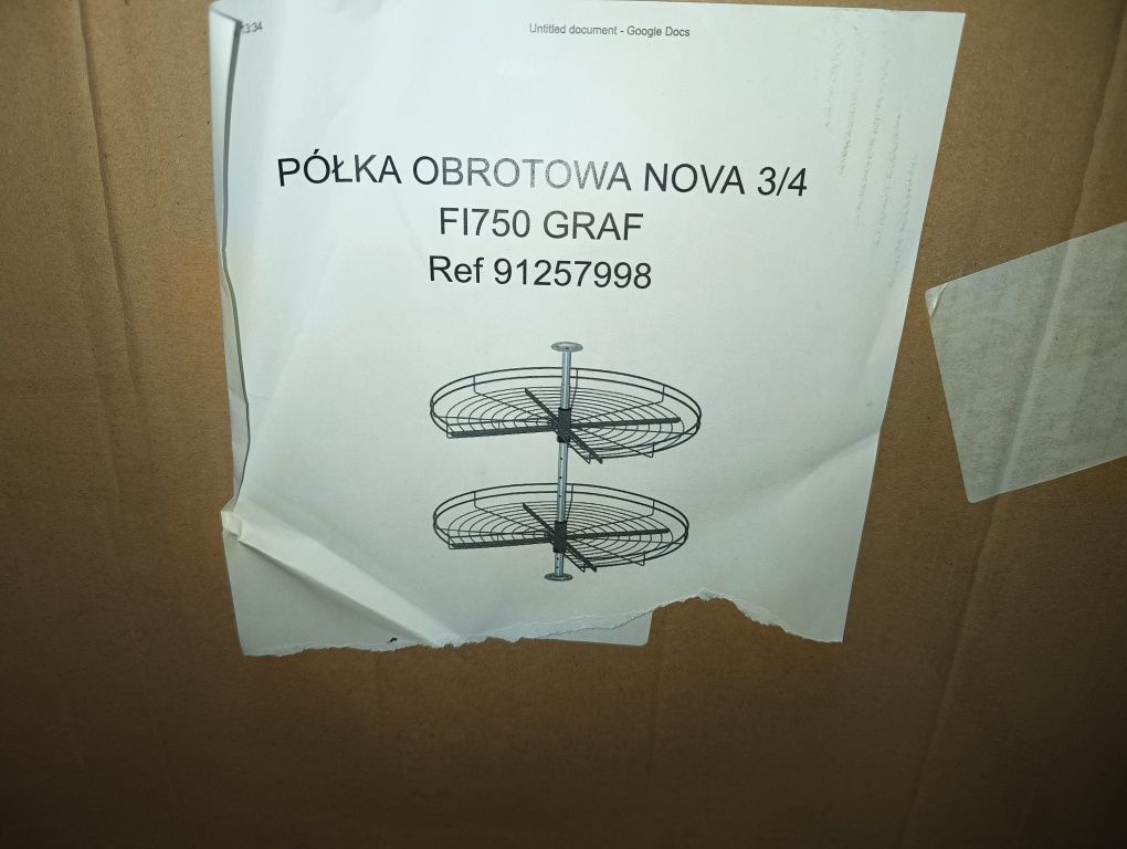 Półka do szaf narożnych itp