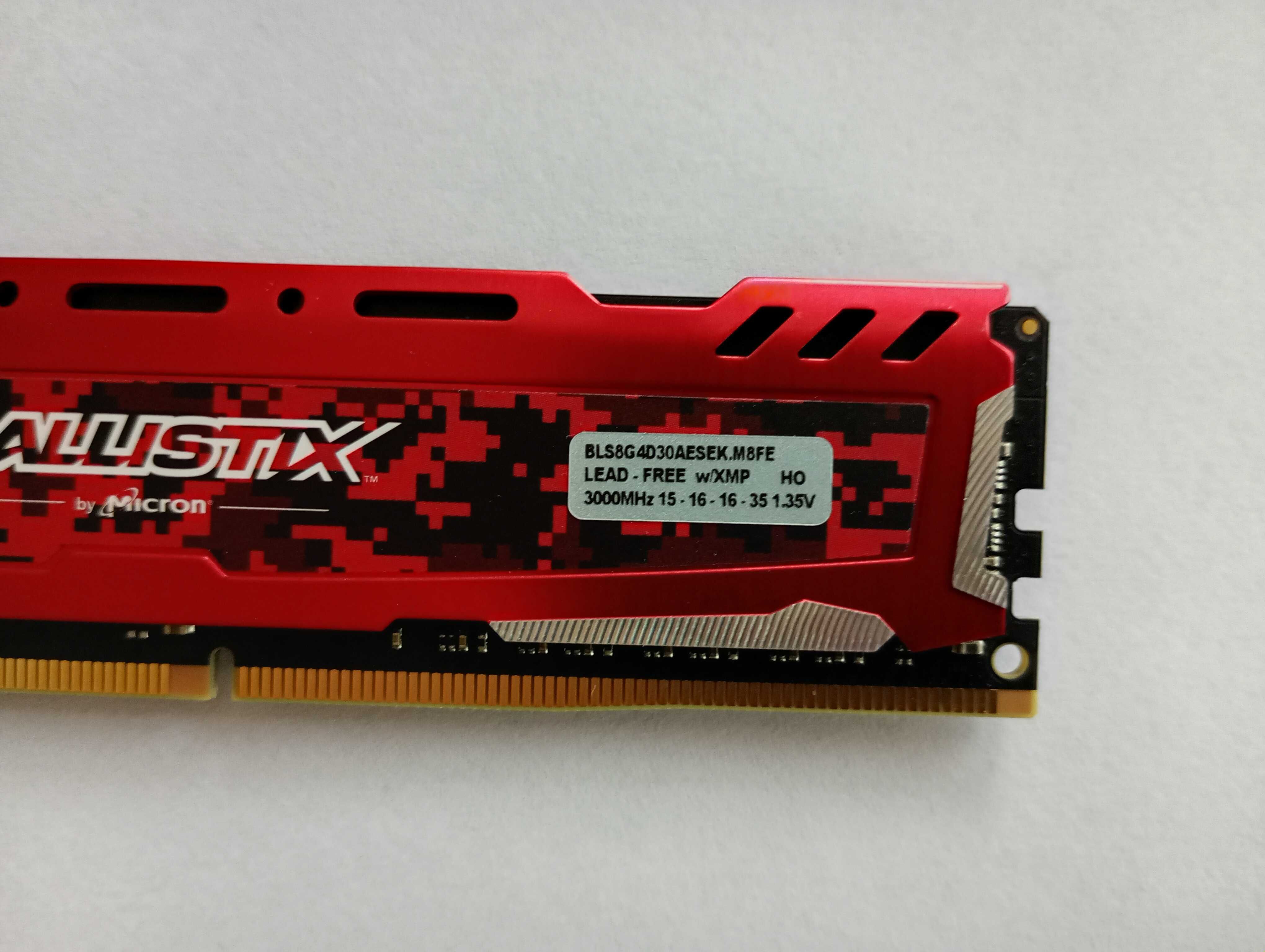 Pamięć RAM Crucial Ballistix 2x8GB 3000 MHz DDR4 CL15 – Stan BDB