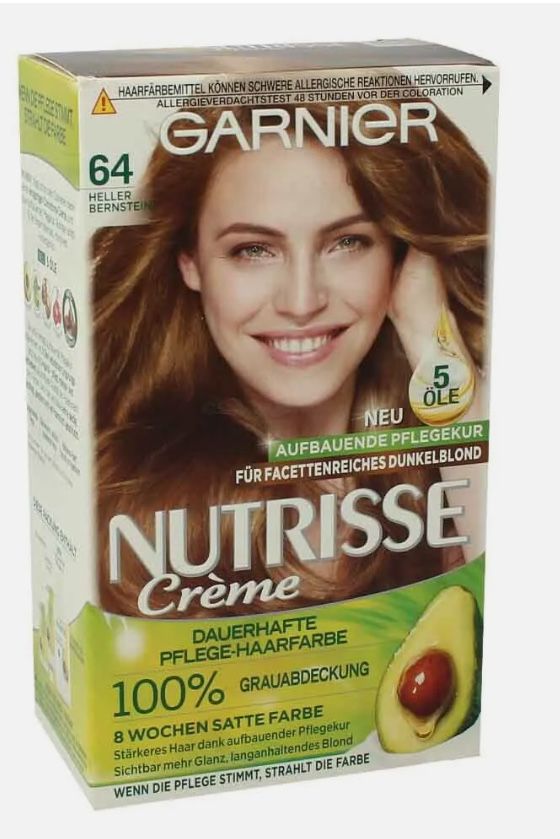 Garnier Nutrisse kremowa farba do włosów 64 jasny bursztyn