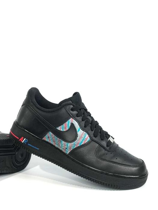 Кожаные кроссовки Nike Air Force 1 '07 Black Оригинал