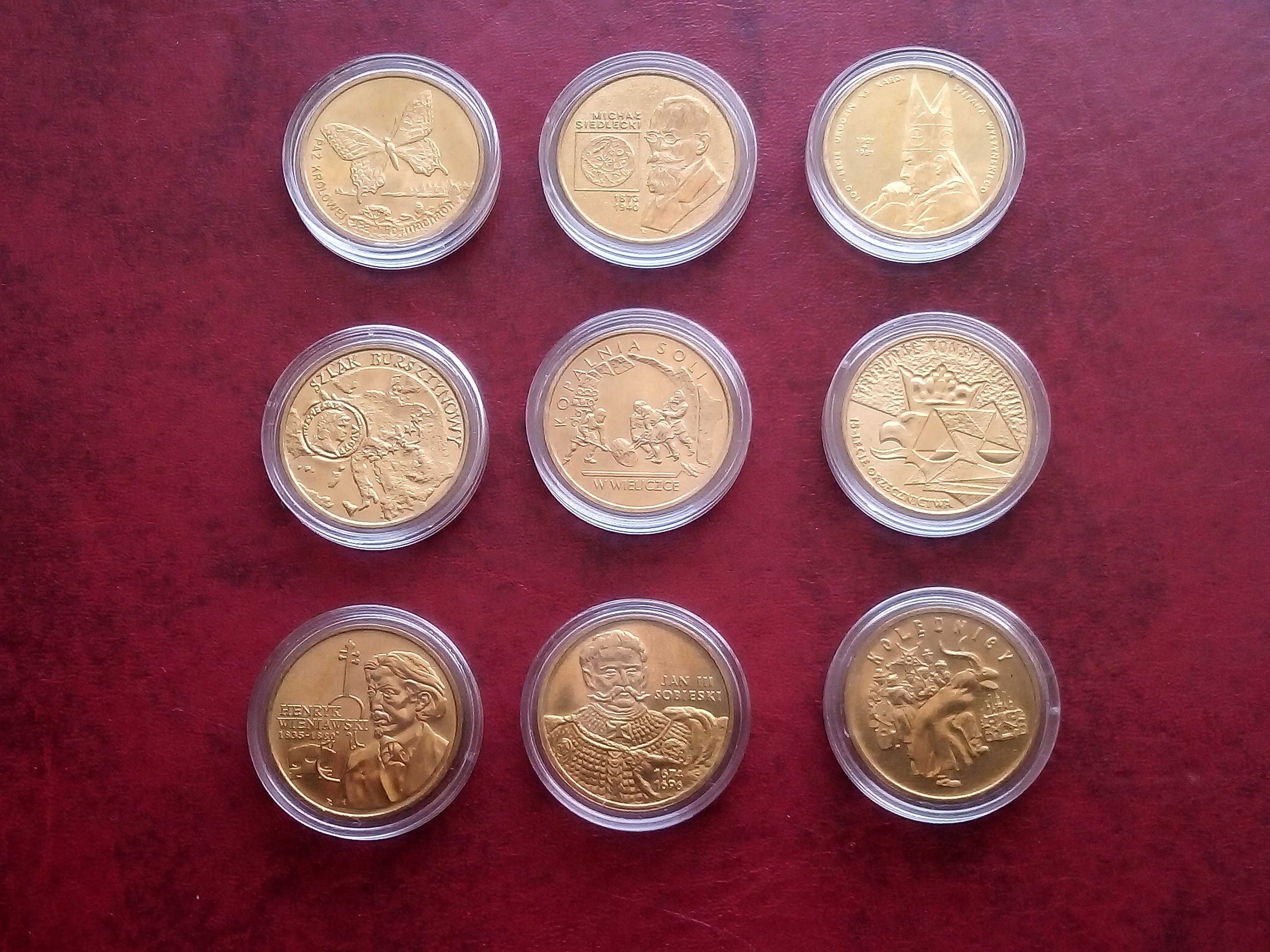 Monety 2 zł 2001r - 9szt (komplet,mennicze)