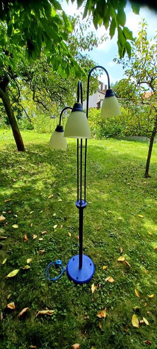 NIEBIESKA Lampa stojaca z PRL