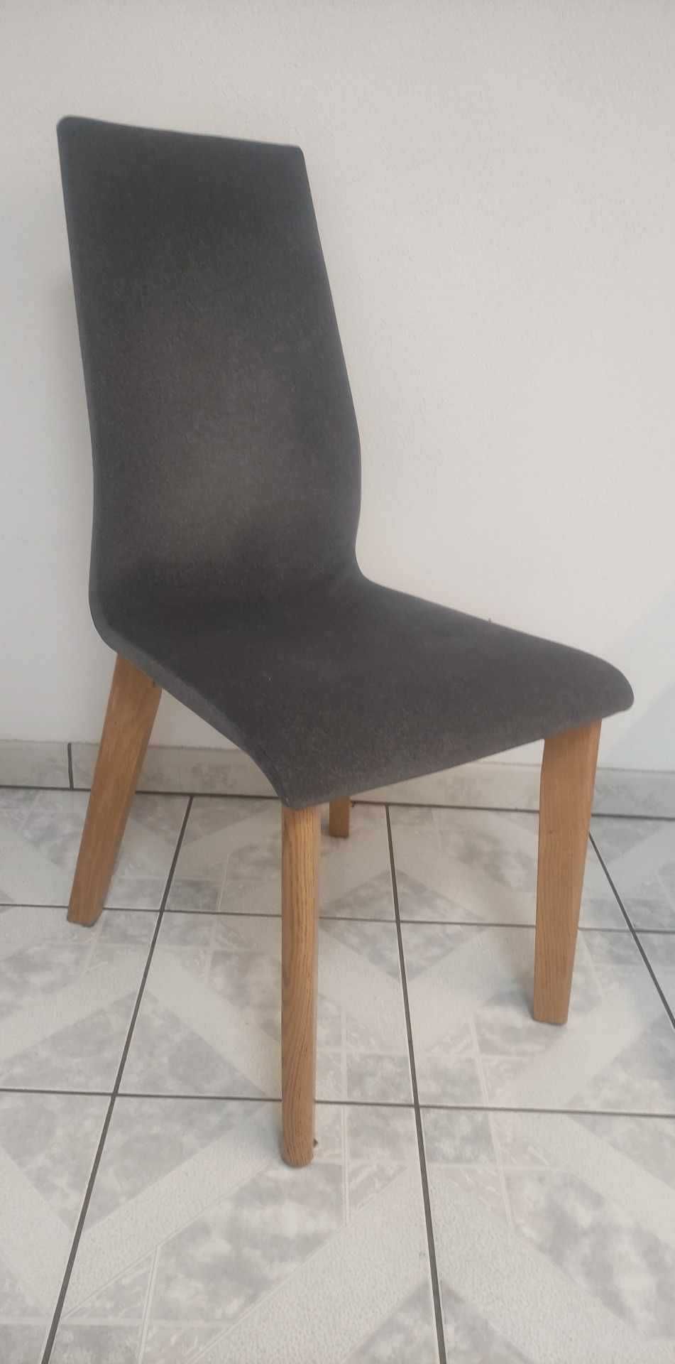 4 krzesła dębowe Paged Vito - tkanina Nordic 116, nogi dąb naturalny