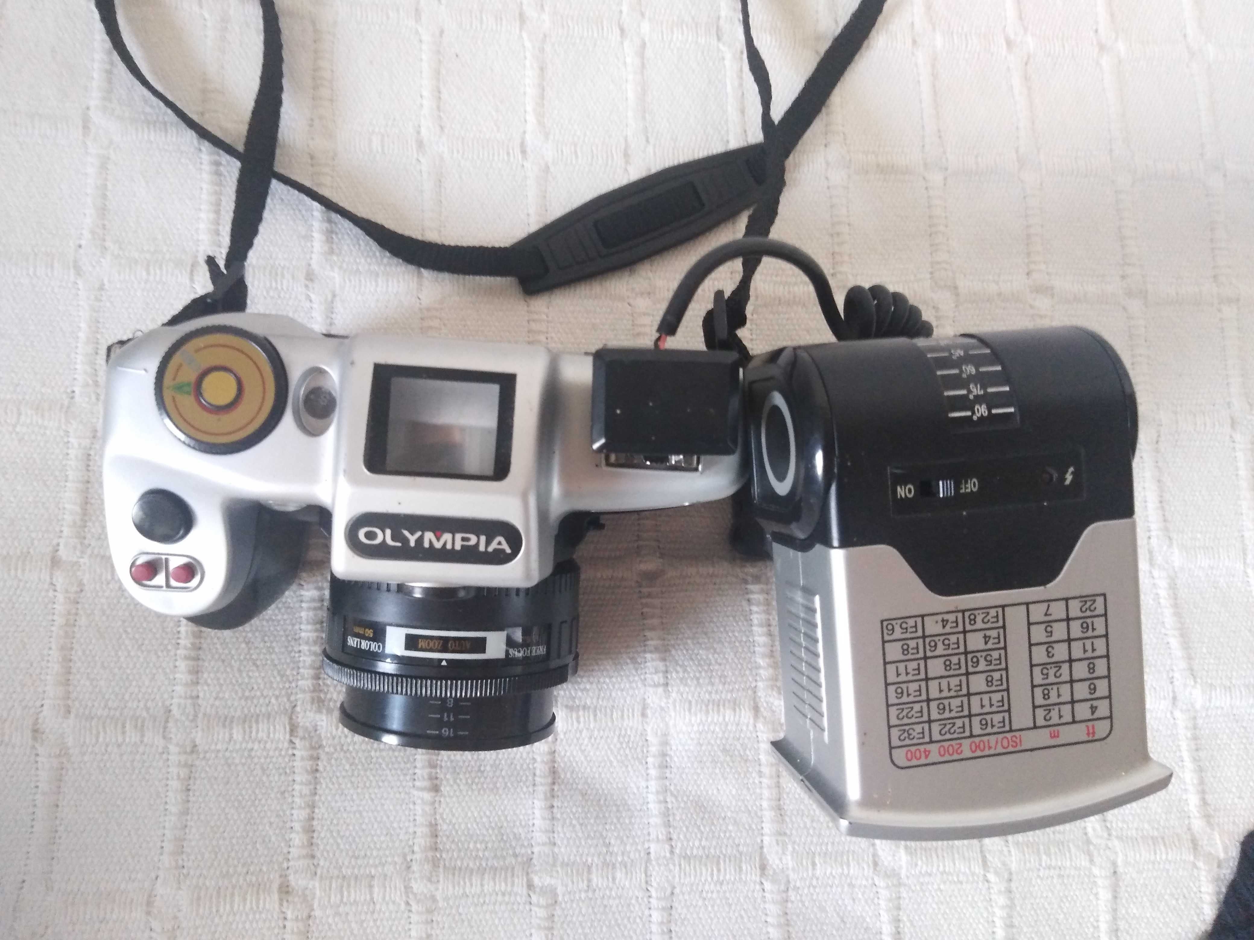 Câmera Fotográfica Olympia + Flash Externo Removível