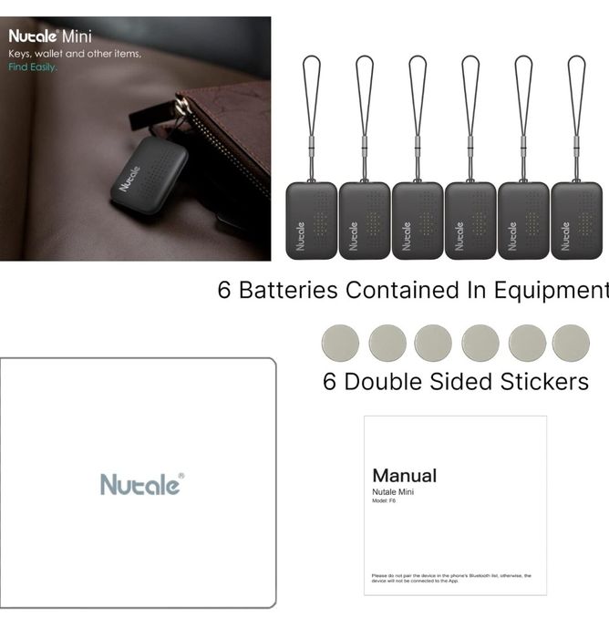 Nutale Wyszukiwarka kluczy MINI lokalizator 6 szt