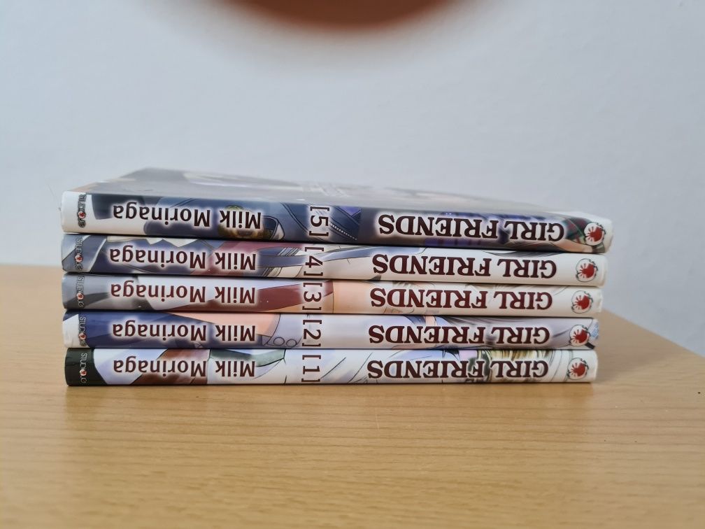 Girlfriends 1, 2, 3, 4, 5 zestaw Milik Morinaga wlw manga yuri lgbt