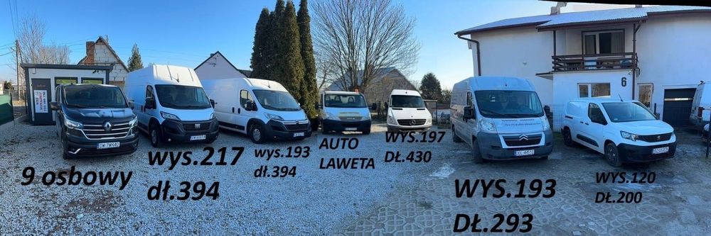 Wynajm Wypożyczalnia samochodów lawt autolaweta bus na EUROPĘ