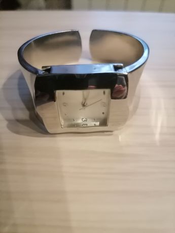 Zegarek LBVYR - szeroka bransoleta - srebrny