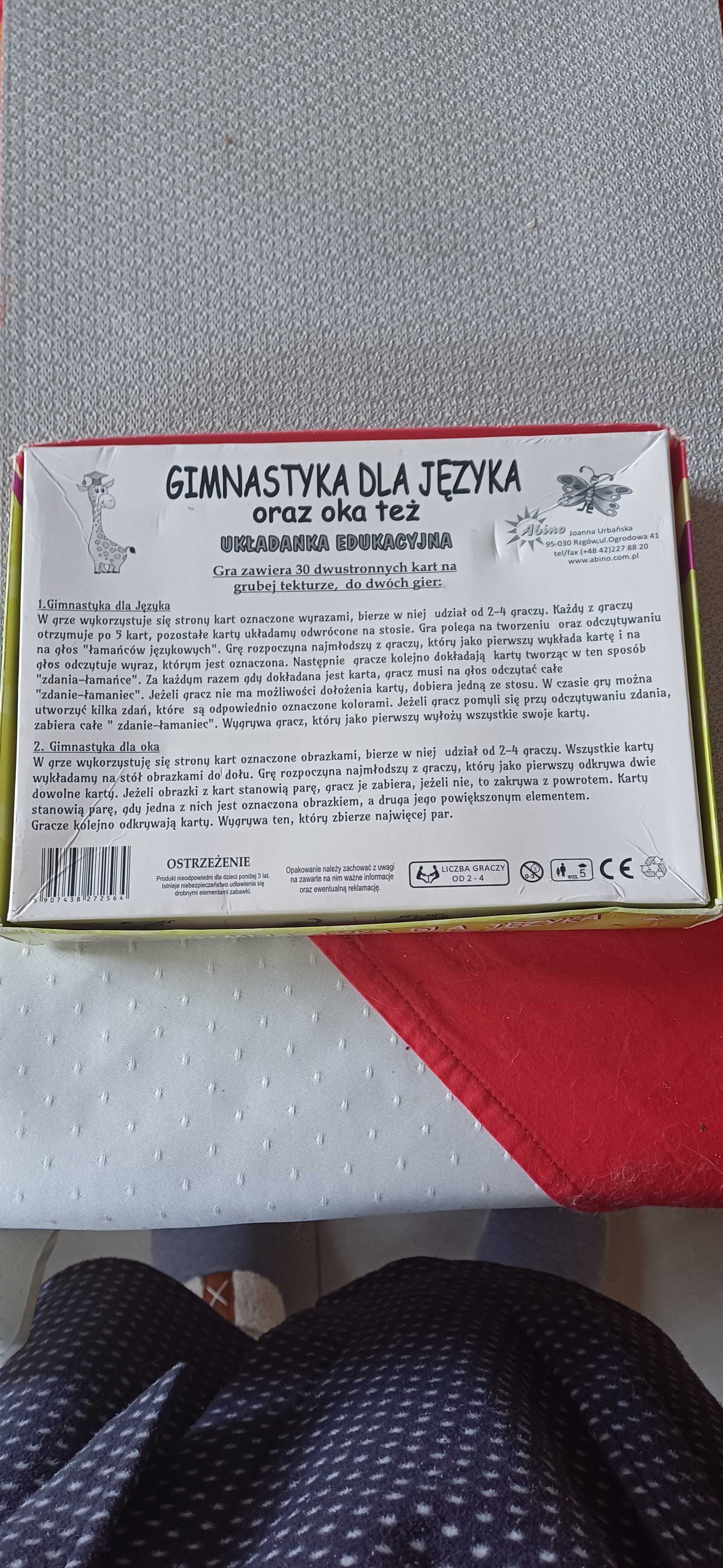 Gimnastyka dla języka oraz oka też gra edukacyjna