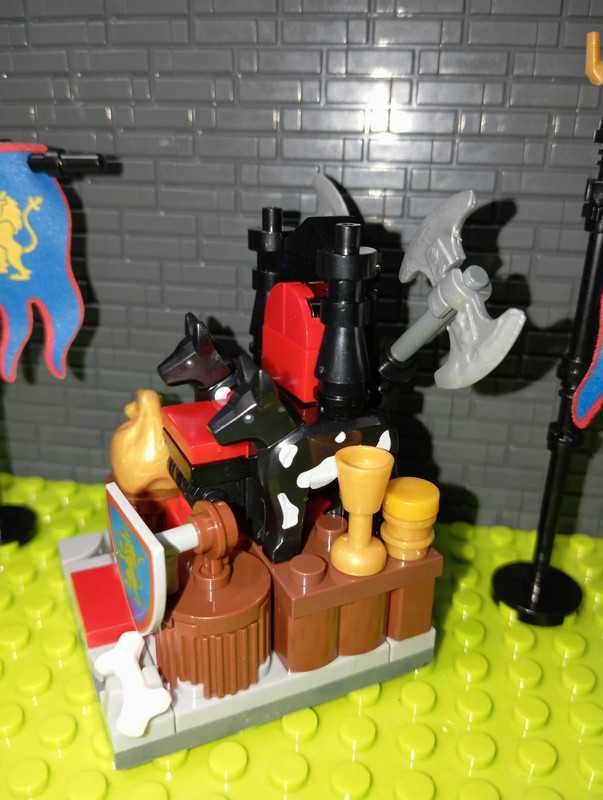 Zestaw Moc Tron Królewski Crusaders Knights +4 Figurki jak LEGO Castle
