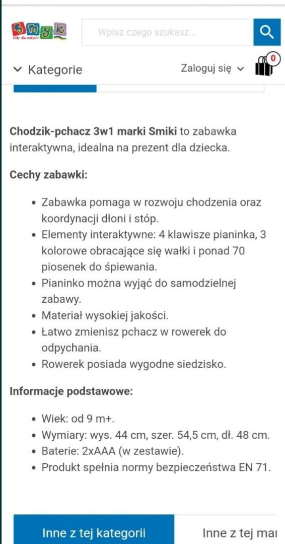 Chodzik jeżdzik dla malucha