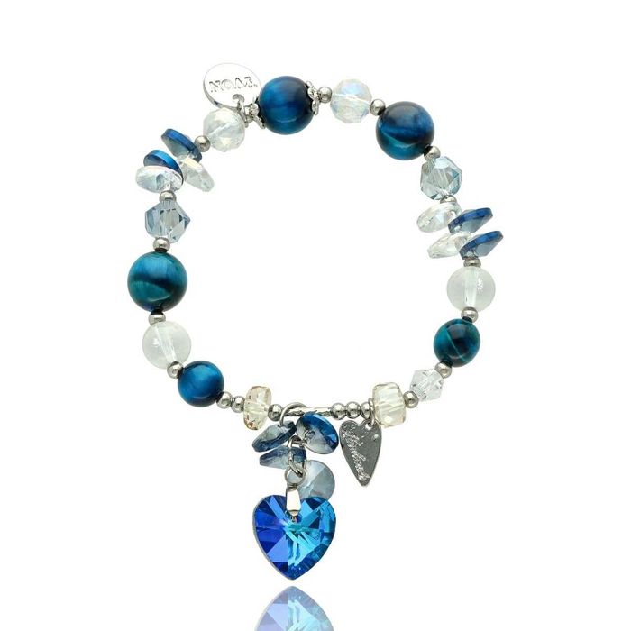 Zestaw bransoletek Yvon Lovely Stones czarna i niebieska