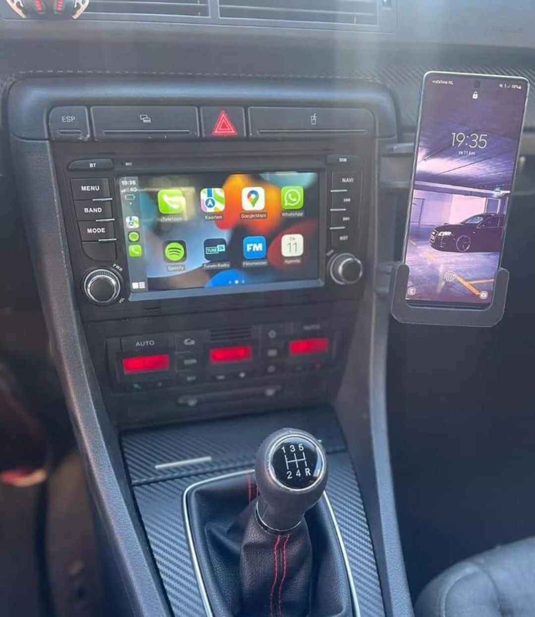 Rádio Android 13 com GPS Audi A4 B6/B7 (Artigo Novo)