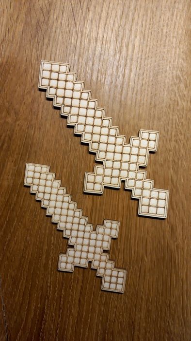 Scrapki sklejka drewniana baza miecz Minecraft, Roblox do ozdabiania