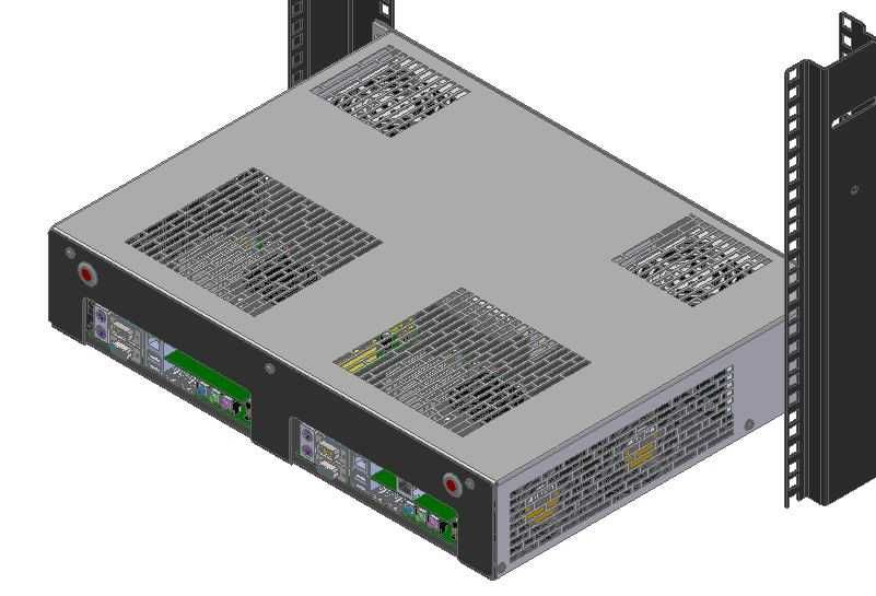 Obudowa serwerowa RACK 19 cali R-CASE 2 , 2 x mATX , 2x SFX 2xHDD 1SSD