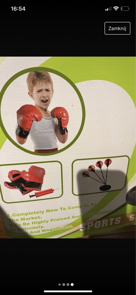 Zestaw bokserski dla dzieci gruszka + rekawice
