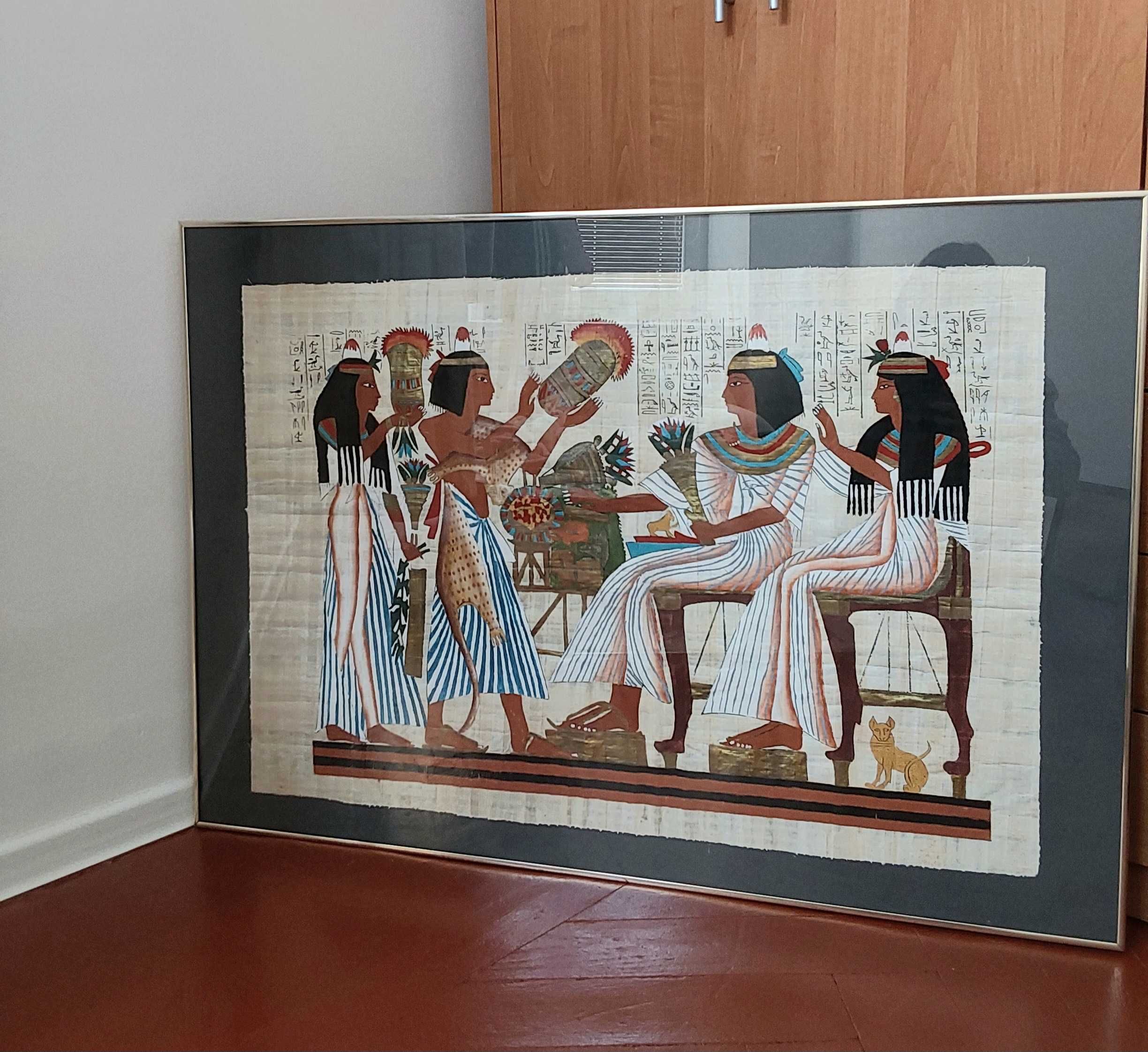obraz z motywem egipskim + złota ramka 100x70