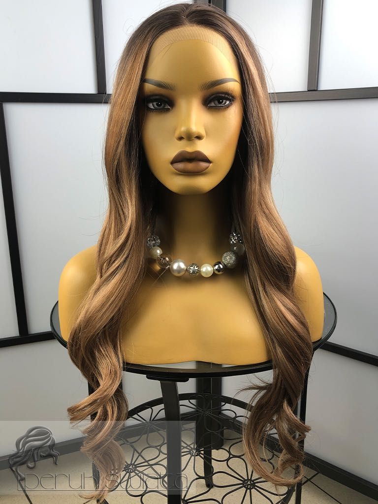 Profesjonalna peruka syntetyczna, ręcznie tkana, model Kaja