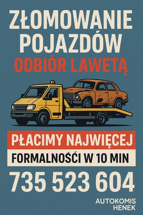 Skup aut do 10 tys złomowanie pojazdow pojazdów