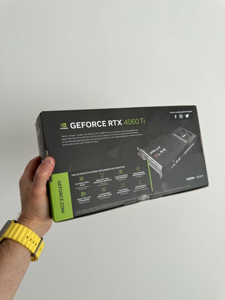 Відеокарта GeForce RTX 4060 ti 8gb Verto PNY