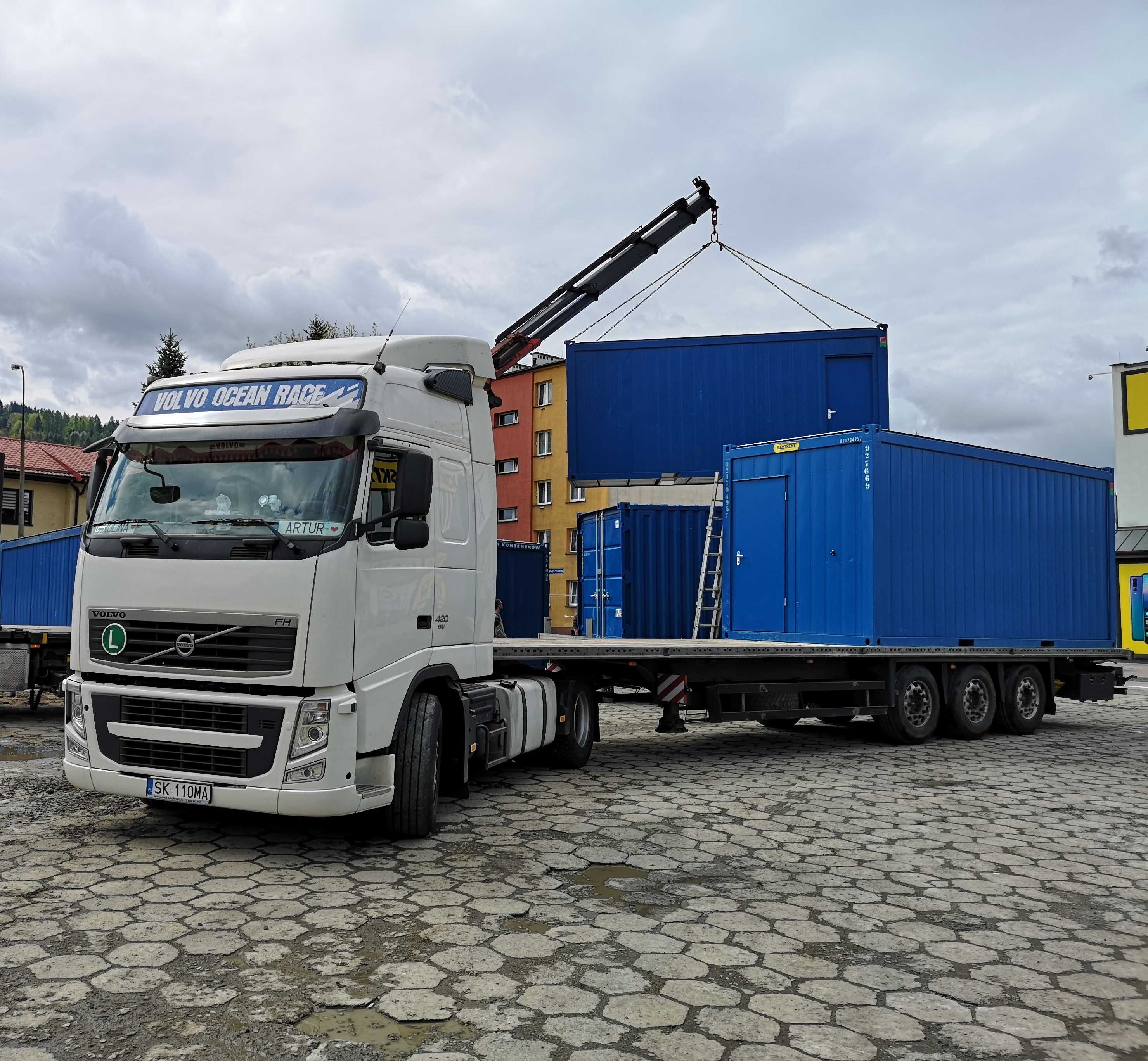 Transport HDS kontenery usługi HDS maszyny dźwigi lawety TANiO