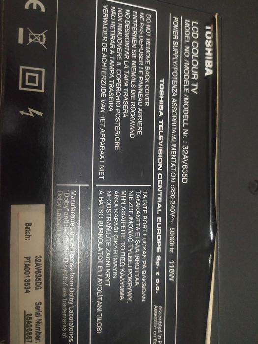 Toshiba 32Av635D Peças