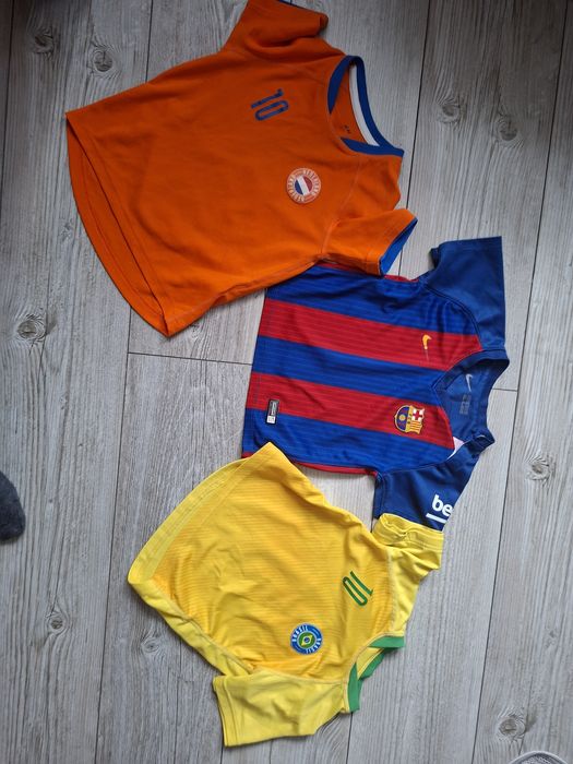 Zestaw sportowe koszulki piłkarskie Barcelona Brazylia Holandia 80 74