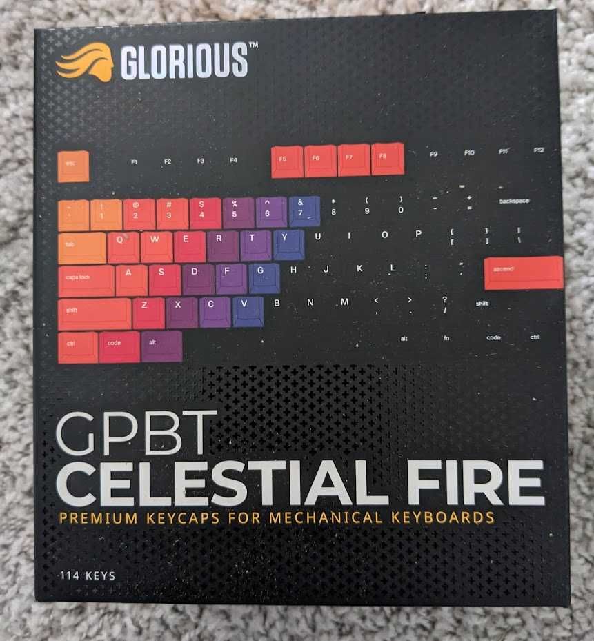 Klawisze Glorious GPBT Celestial Series Keycaps Celestial Fire US ANSI
