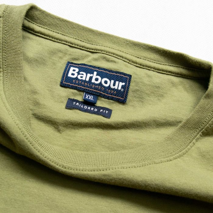 Barbour logo tailored fit t-shirt XXL khaki