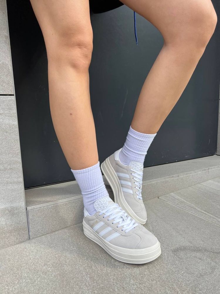 Кросівки жіночі Adidas Gazelle Platform Grey 36-40 Наложка