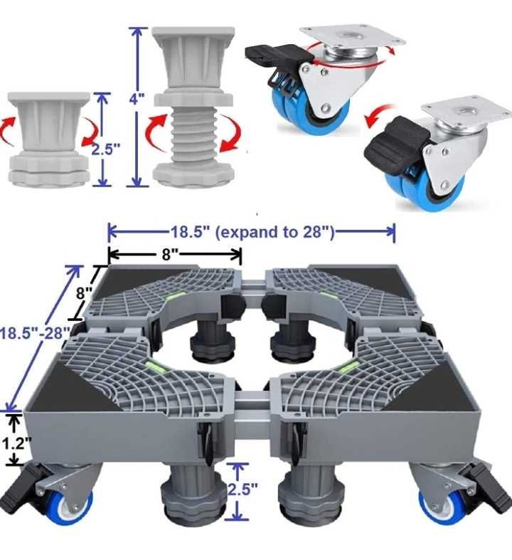 Podstawa na kołach pralki lodówki agd mobilne 300kg kurier gratis