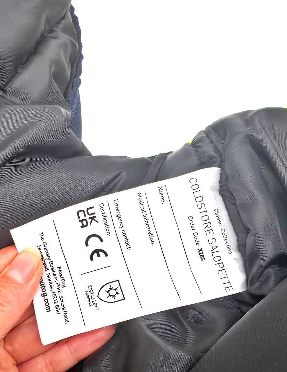 Klasyczne ogrodniczki do chłodni FlexiTog X28S -XL.