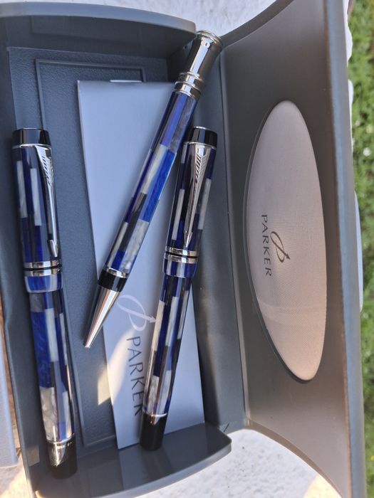 Canetas Parker Duofold Mosaic azul