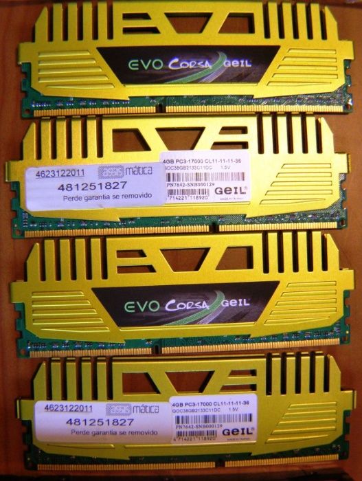 Memorias Gaming Geil EVO CORSA 16 GB ddr3 2133Mhz