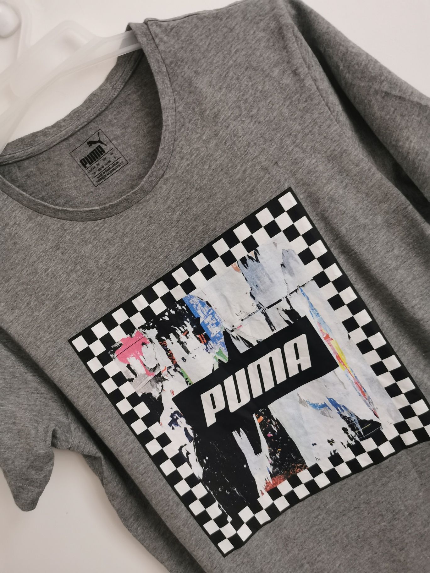 Puma t-shirt koszulka sportowa krótki rękaw męska logowana S