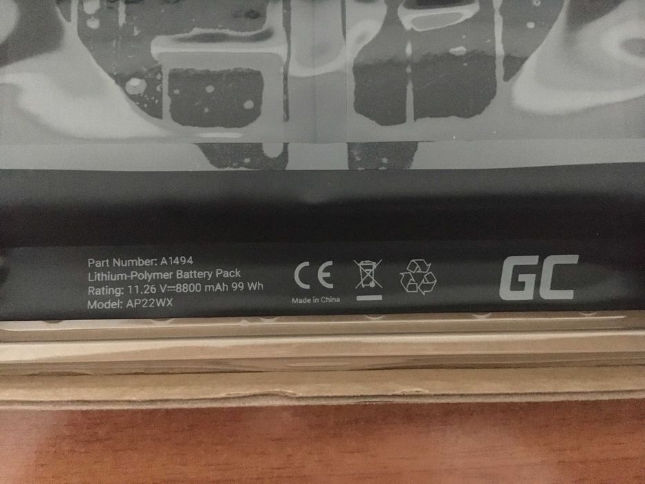 Bateria A1494 para Apple MacBook Pro 15