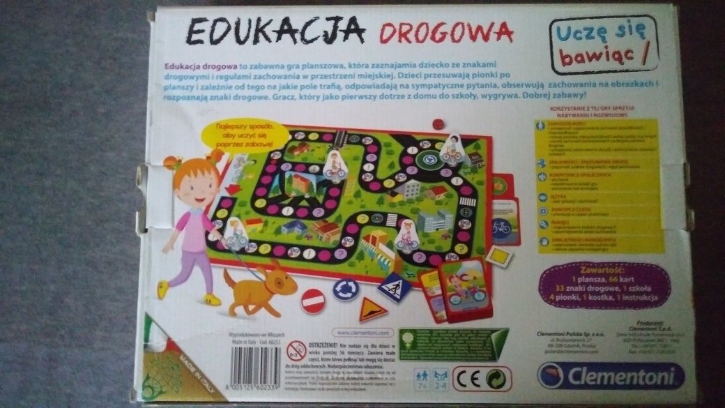 Gra planszowa udukacja drogowa 7+clementoni