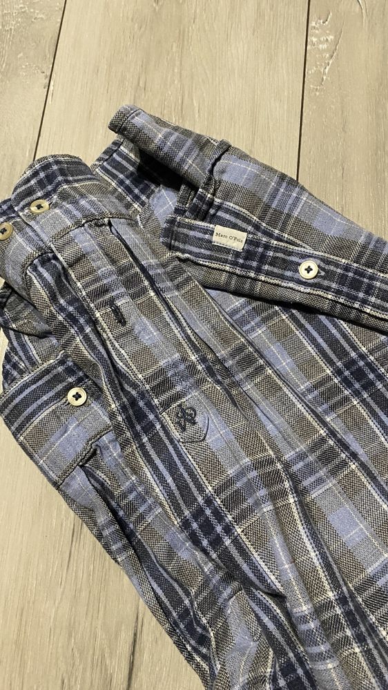 Koszula Marc O’Polo 41/42 L SHAPED FIT męska w kratę logowana