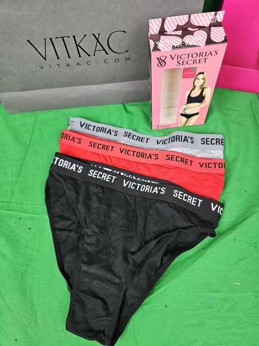 3pak Majtki Stringi Komplet Damskie Calvin Tommy Figi Victoria