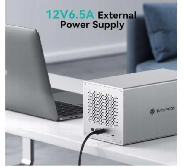 Yottamaster 4 Bay USB-C RAID Obudowa na HDD/SSD do 64TB