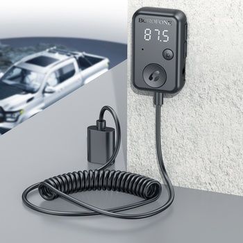 Borofone Transmiter FM BC49 June Bluetooth czarny