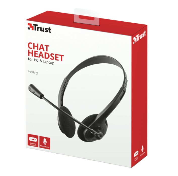 Auscultadores - headset Trust Primo chat jack 3.5mm (NOVOS)