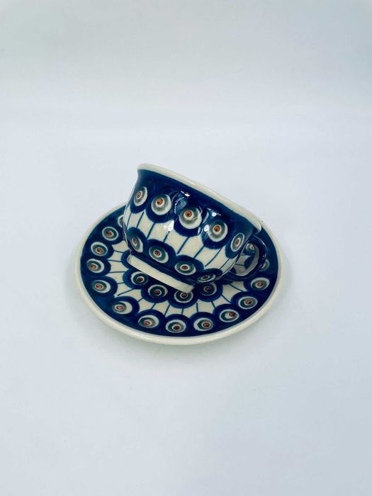 Zestaw śniadaniowy Filiżanka kolekcjonerska Polska Bolesławiec