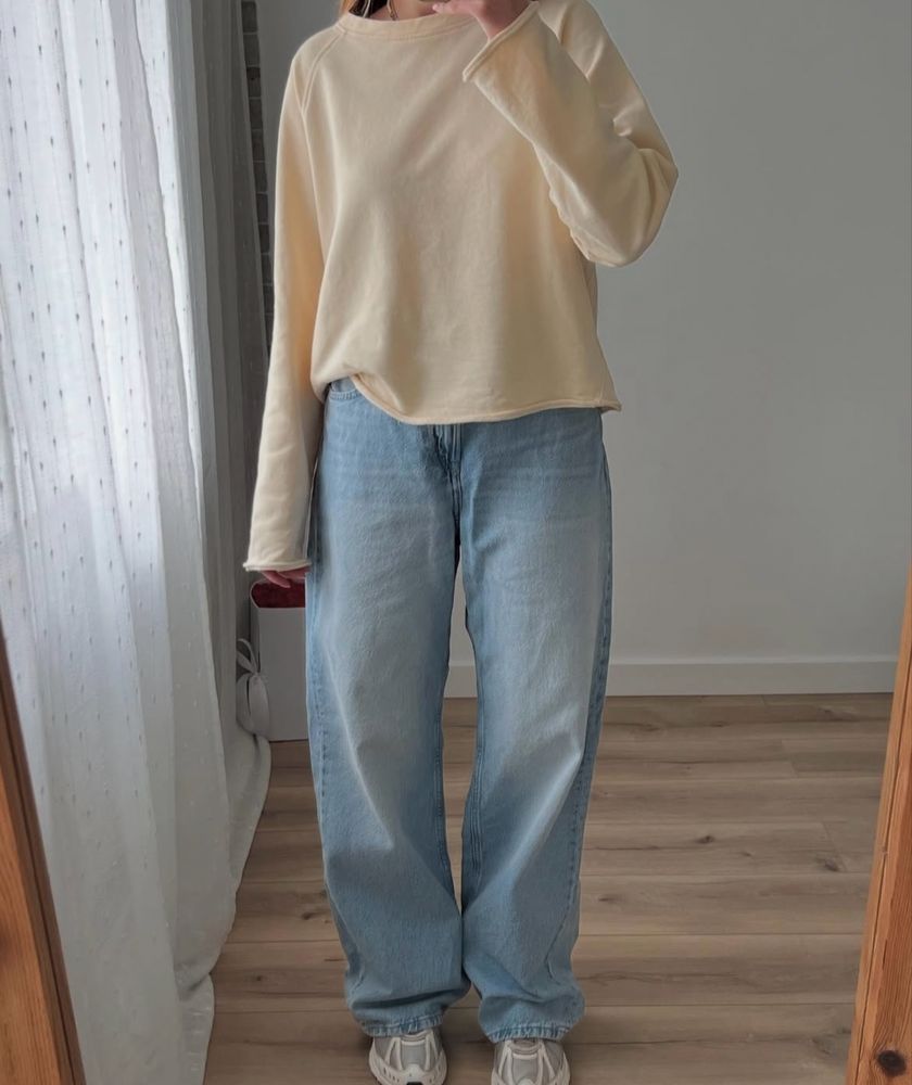 Джинсы клеш wide leg широкі баггі