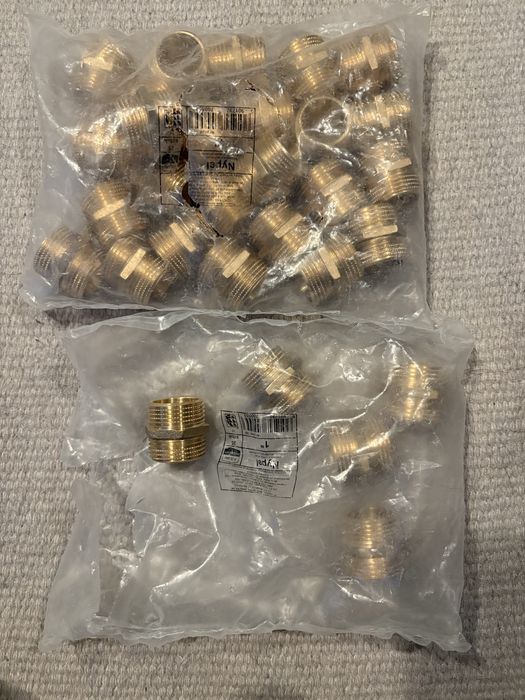 Nypel mosiężny 1”