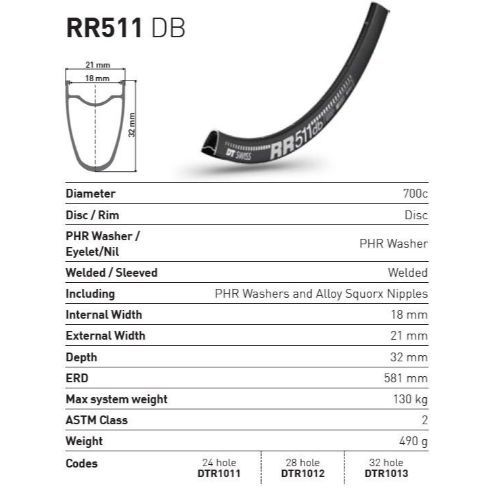 Koła DT SWISS RR 511 DB-piasty 350 RATCHET