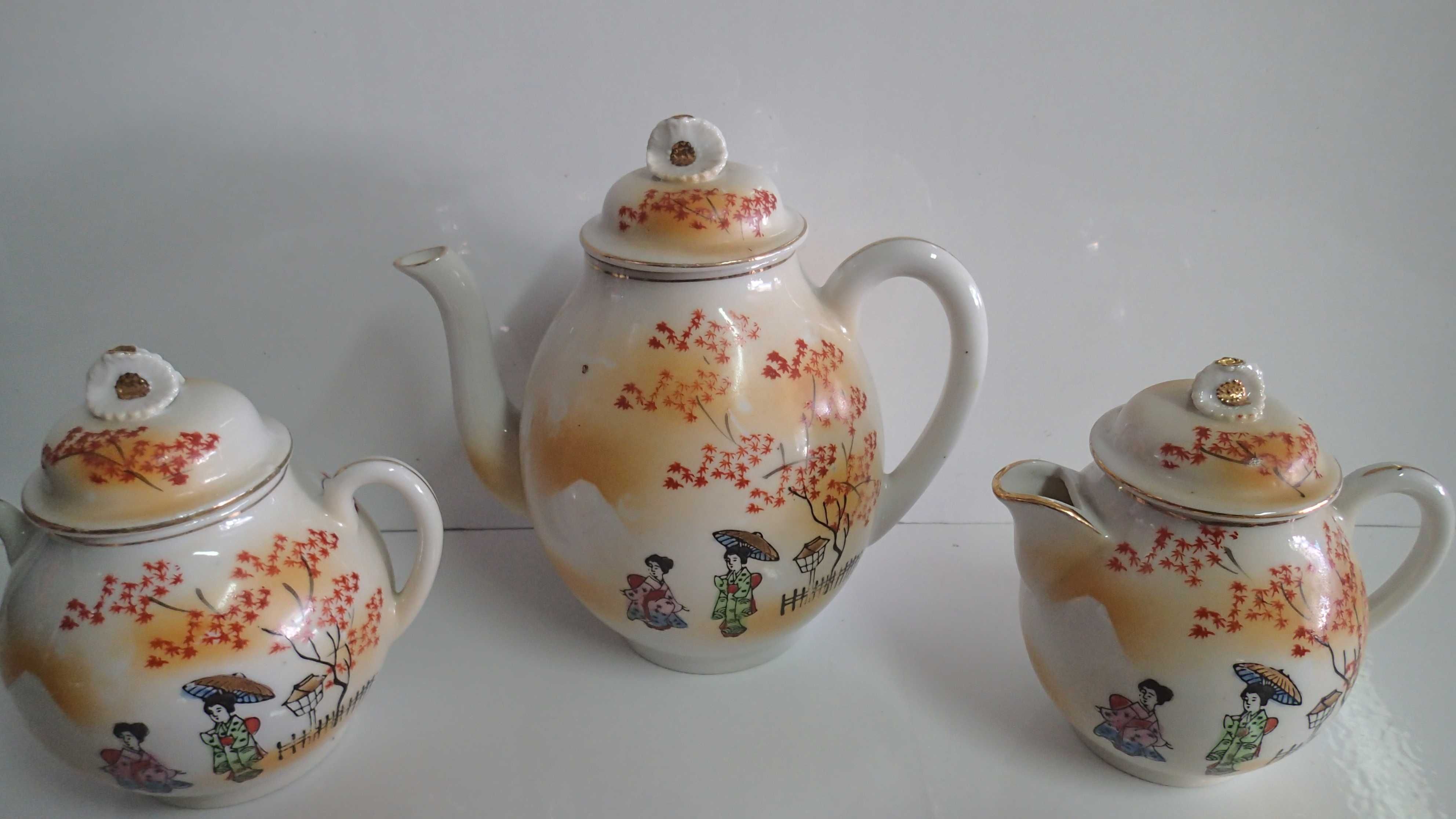 Serviço de chá antigo em Porcelana Japonesa