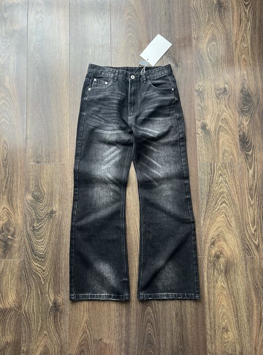 Flared Джинси Фларед Клеш Широкі Джинси Чорні Baggy Y2K SK8 Потерті