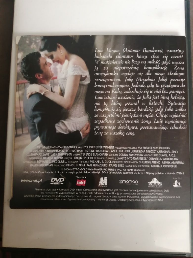 Grzeszna miłość film DVD