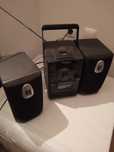 Radio leitor de cassetes e cd